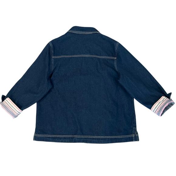 Allison Daley Denim Button Front Shacket Size 16 - Picture 2 of 4